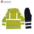 2017 Newest Design police reflective jacket Reflective Safety Rainsuit
